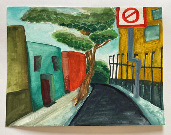 Aquarela sobre canson